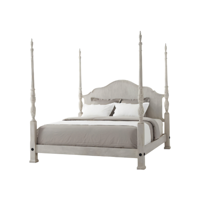 St Remy Fabric and Wood Bed Miradorlife