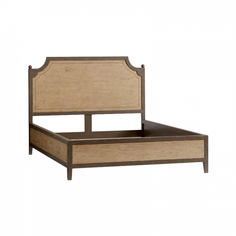 St Remy Fabric and Wood Bed Miradorlife